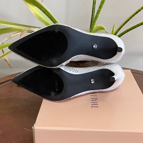 Thalia Sodi Karmen Elegant White Rhinestone Ankle Boots - Picture 5 of 5